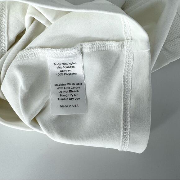 L’Oeuf Poché Baseline Tennis Top and Skort Matching Set White with Navy Trim Sm - Picture 7 of 15